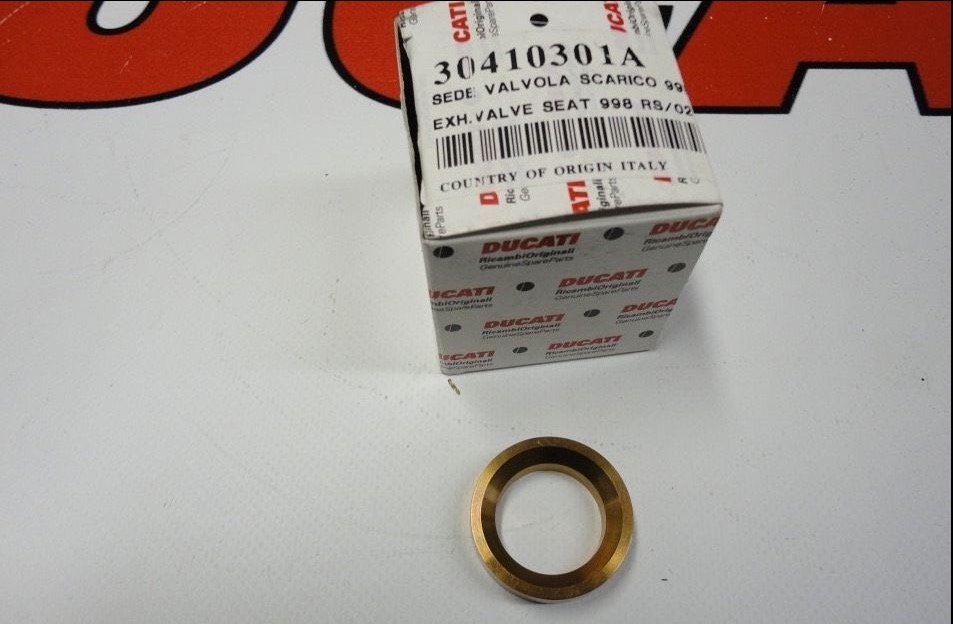 DUCATI CORSE EXHAUST VALVE SEAT NEW 998RS