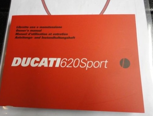 DUCATI 620 SPORT '02 '03 OWNERS MANUAL 4 LANGUAGES ITA ENGLISH FRENCH GERMAN