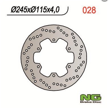 DUCATI NG REAR BRAKE DISC 245/115/4 MONSTER SUPERSPORT SPORTTOURING 0028