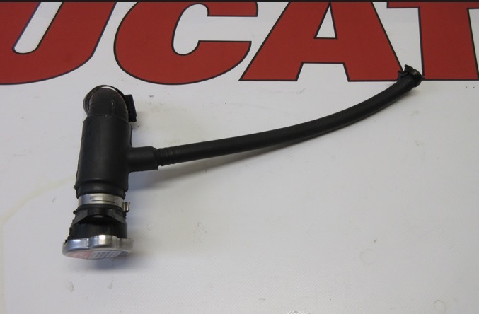 DUCATI water cooler radiator cap filler neck & hose DIAVEL 87240601A 80020042B