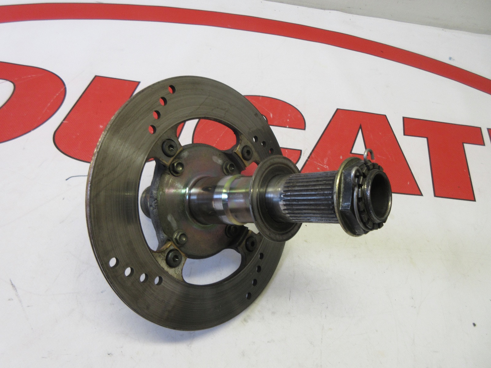 Ducati rear spindle 748 916 996 998 stub axle hub drive & brake disc