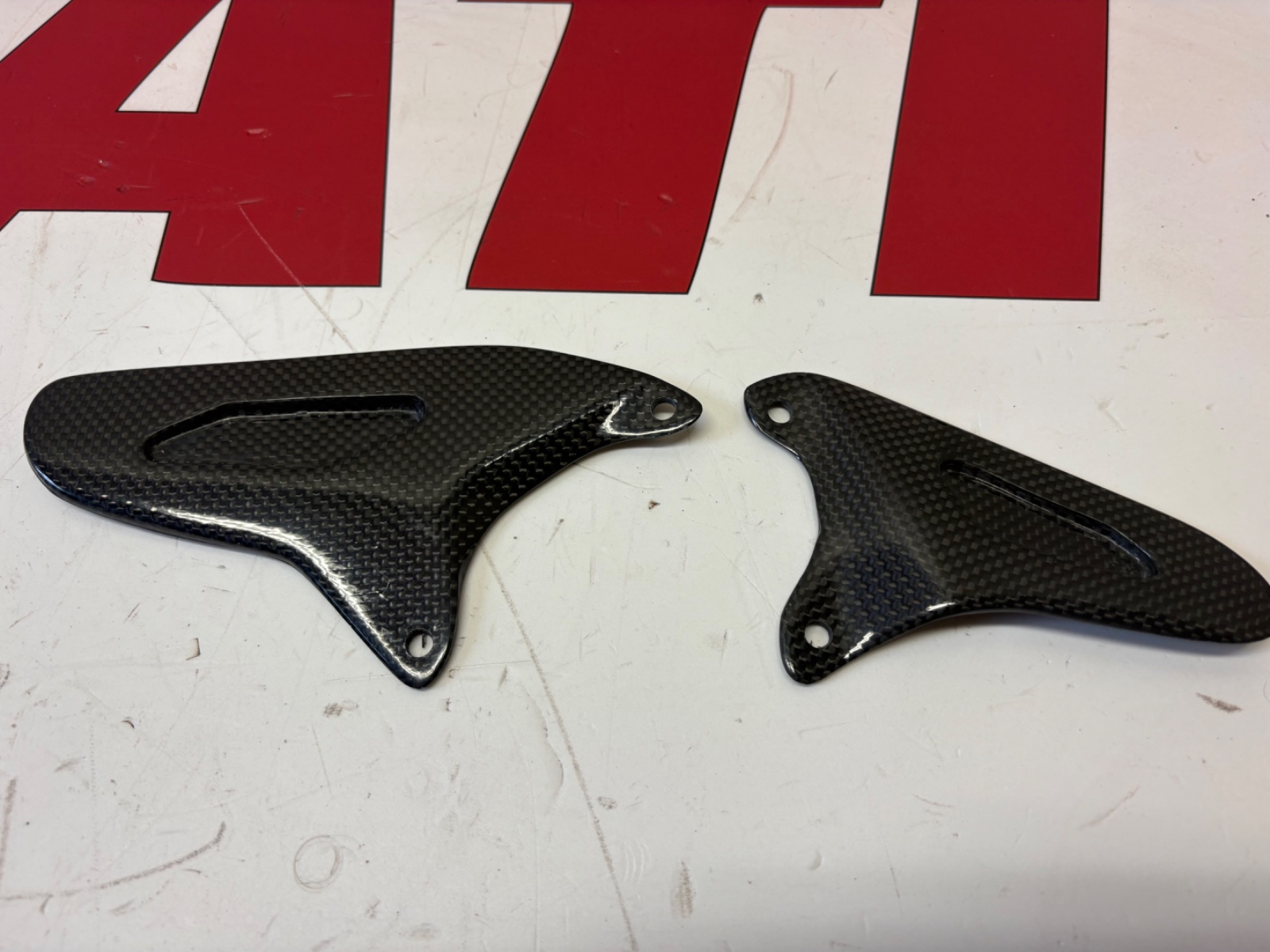 Ducati Carbon heel plates guards Panigale 899 959 1199 1299 Termignoni