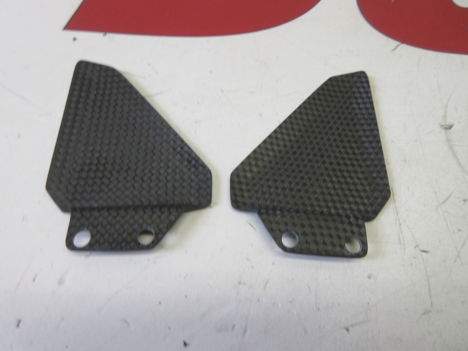 Ducati Carbon heel plates guards passenger steps rear 748 916 996 998
