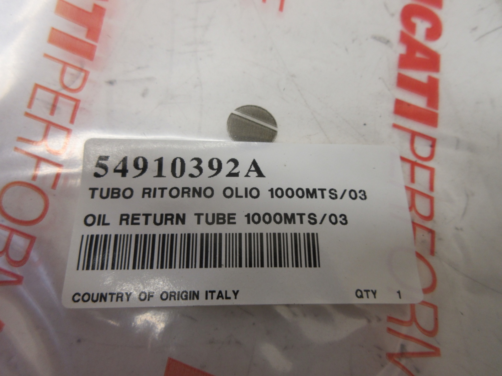 Ducati Multistrada 1000 1000S 1100 1100S Oil return line pipe tube 54910392A