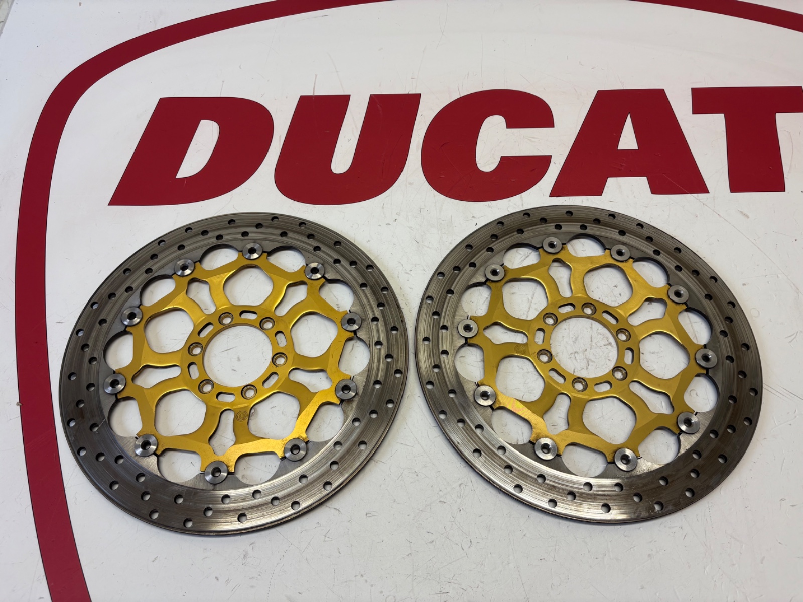 Ducati 748 916 996 998 Brembo snowflake gold front brake discs rotors 49240791A