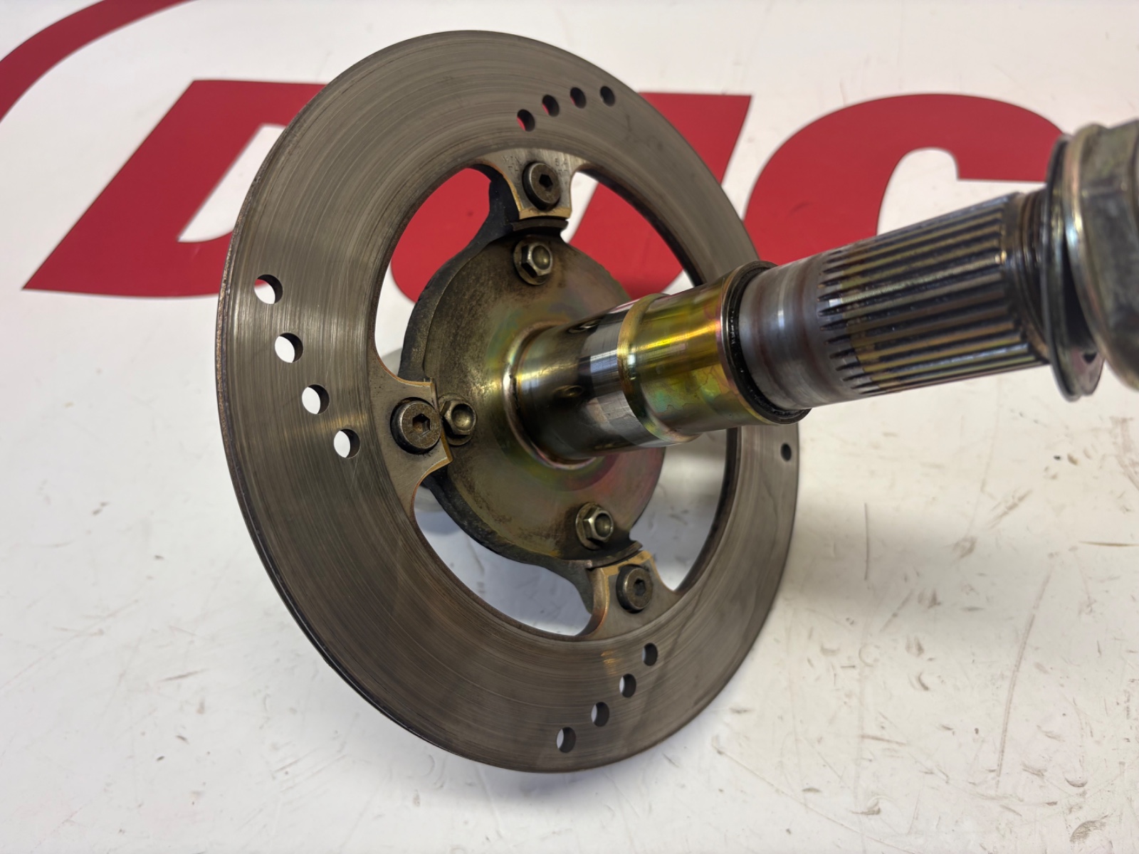 Ducati rear wheel spindle axle & brake disc and nuts 748 996 916 998 81920391A