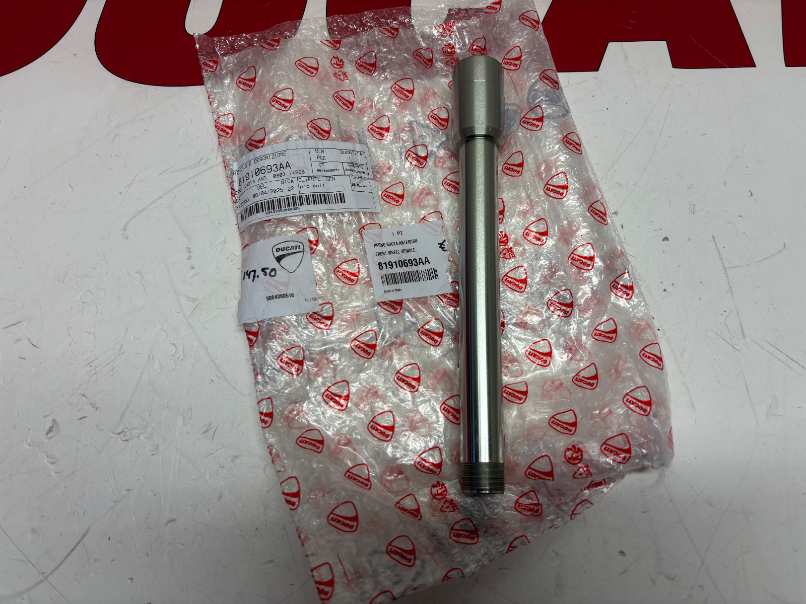 Ducati front wheel spindle axle Panigale V2 V4 81910693AA
