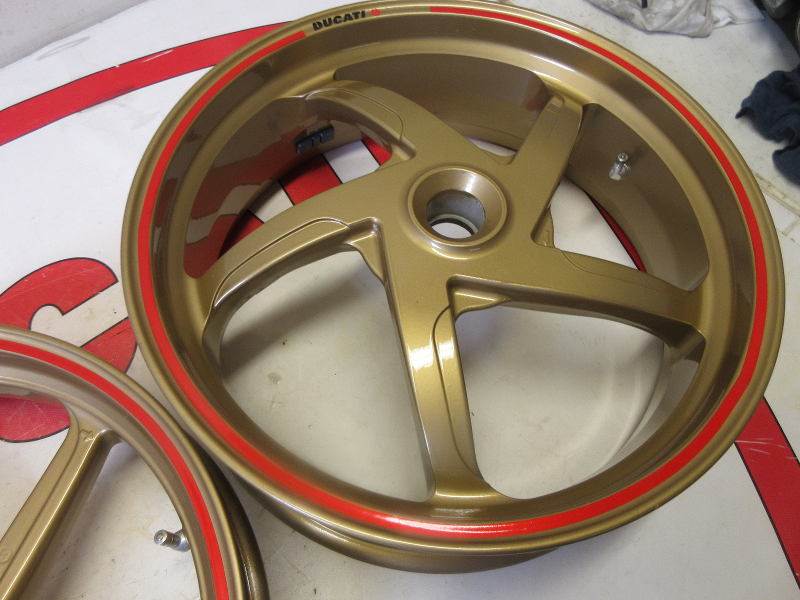 Ducati Marchesini 5 spoke wheel set 748 916 996 998 Gold