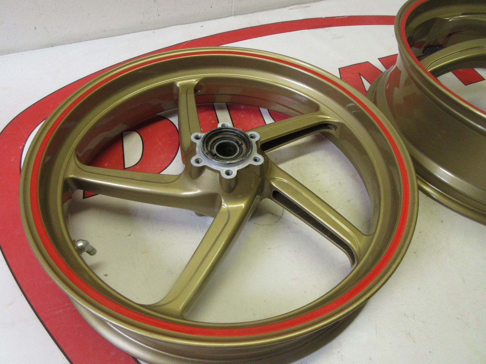 Ducati Marchesini 5 spoke wheel set 748 916 996 998 Gold