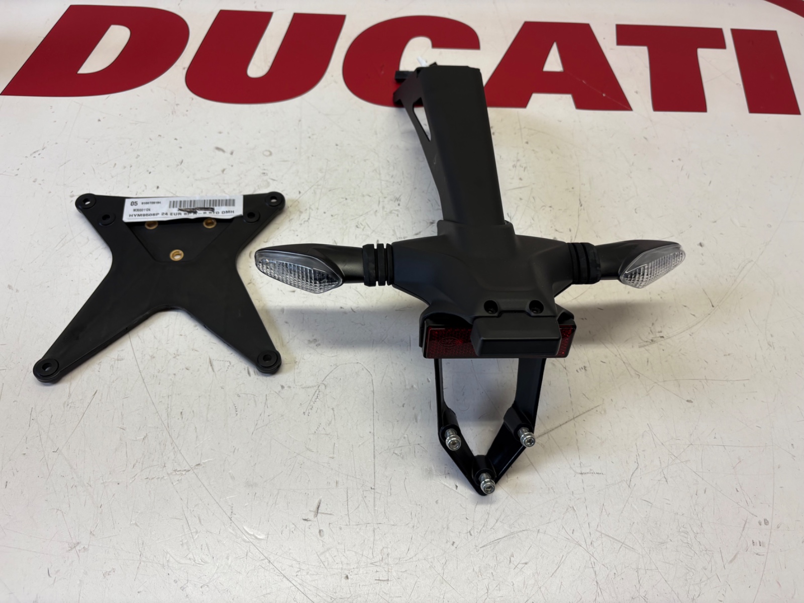 Ducati Rear Licence Plate bracket holder & indicators Hypermotard 950 56113611AA