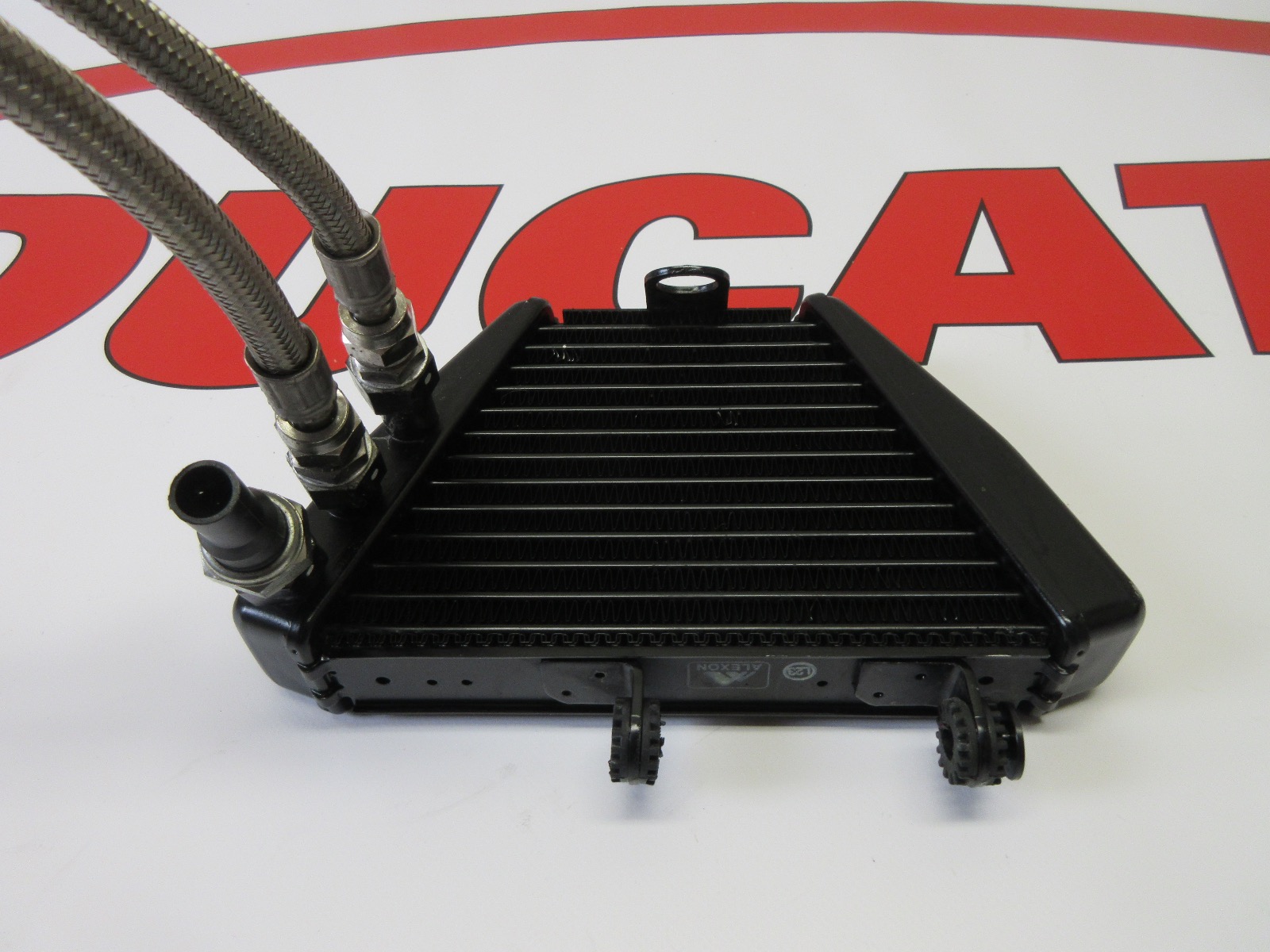 Ducati Diavel oil cooler radiator 54840941C & delivery hoses lines 54910971B