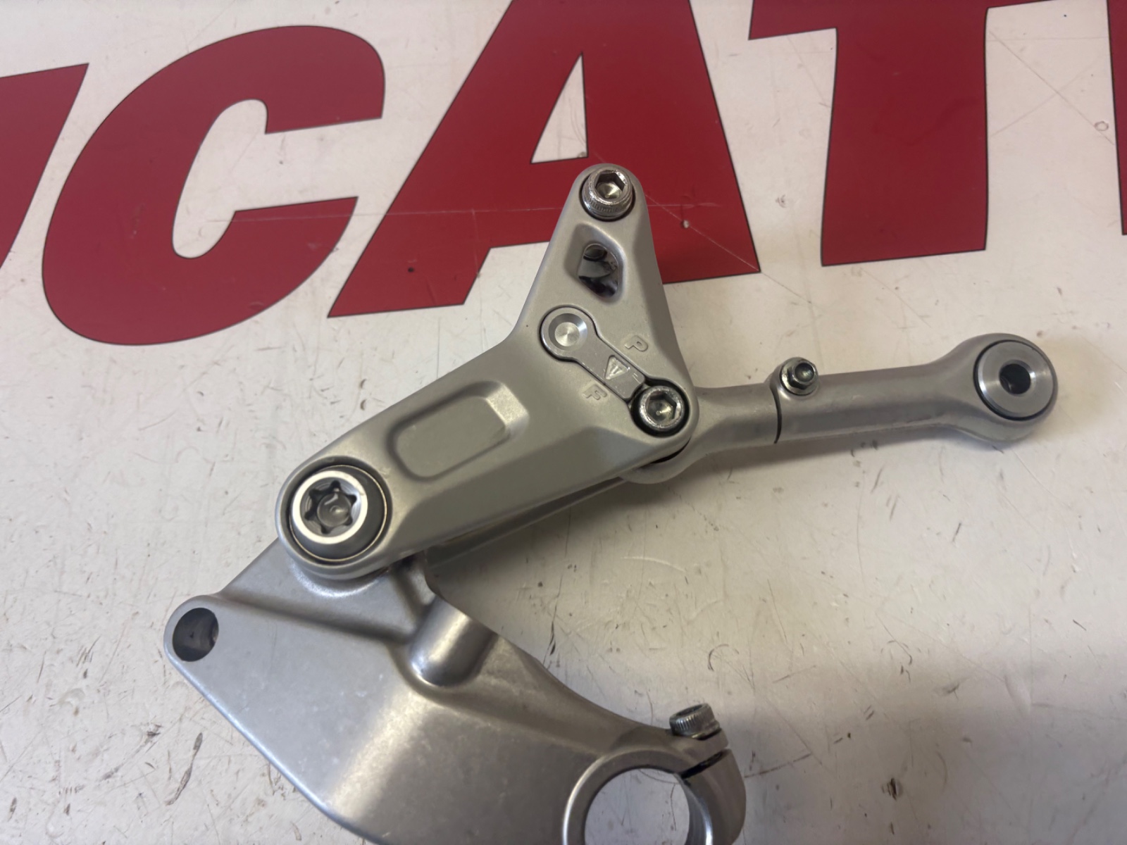 Ducati Left footrest hanger holder & rod rocker arm Panigale 1199 S 87521941AA