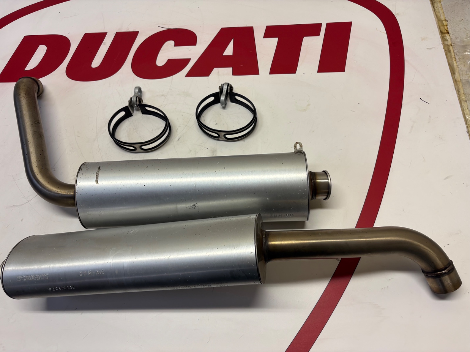 Ducati Original 45mm silencers 748 916 996 998 models 57410393A 57310393A