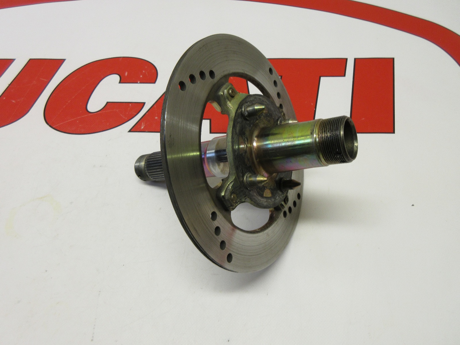 Ducati rear wheel spindle & brake disc 748 996 998 hub drive axle