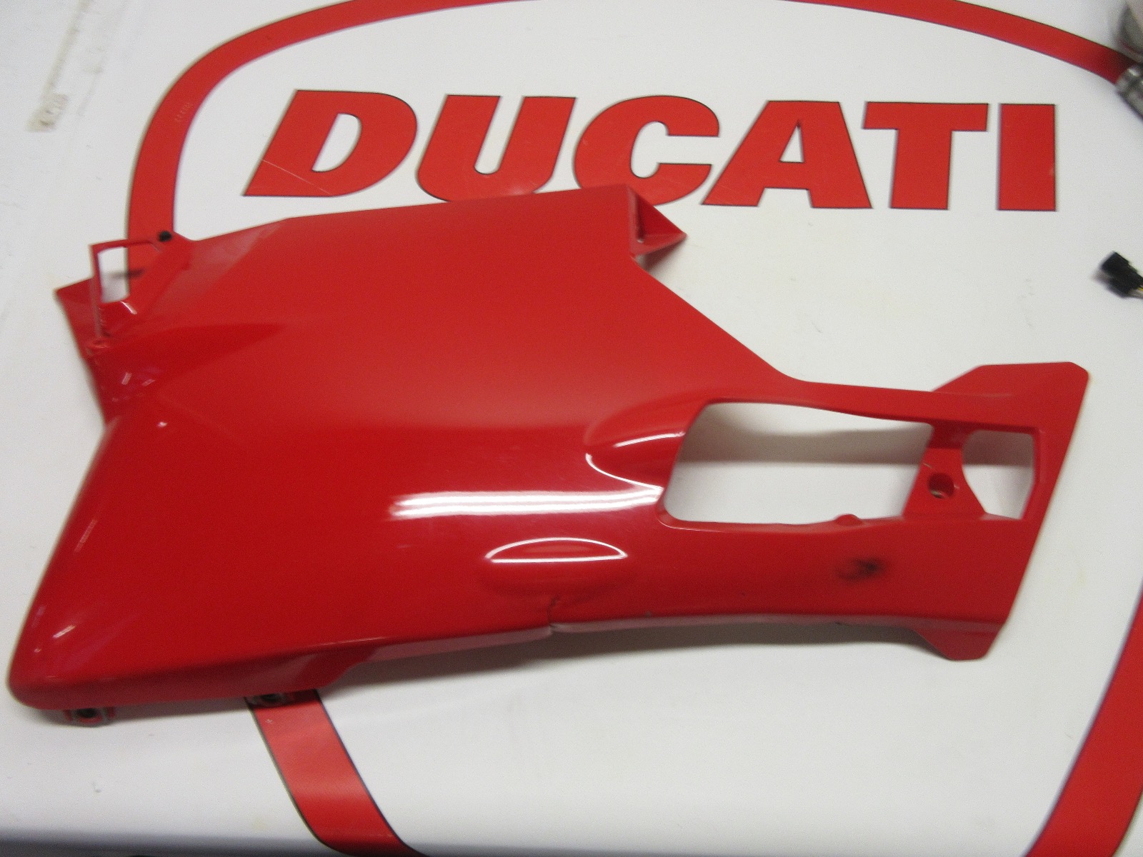 Ducati left hand lower fairing red 749 999 "05 "07 48011551CA
