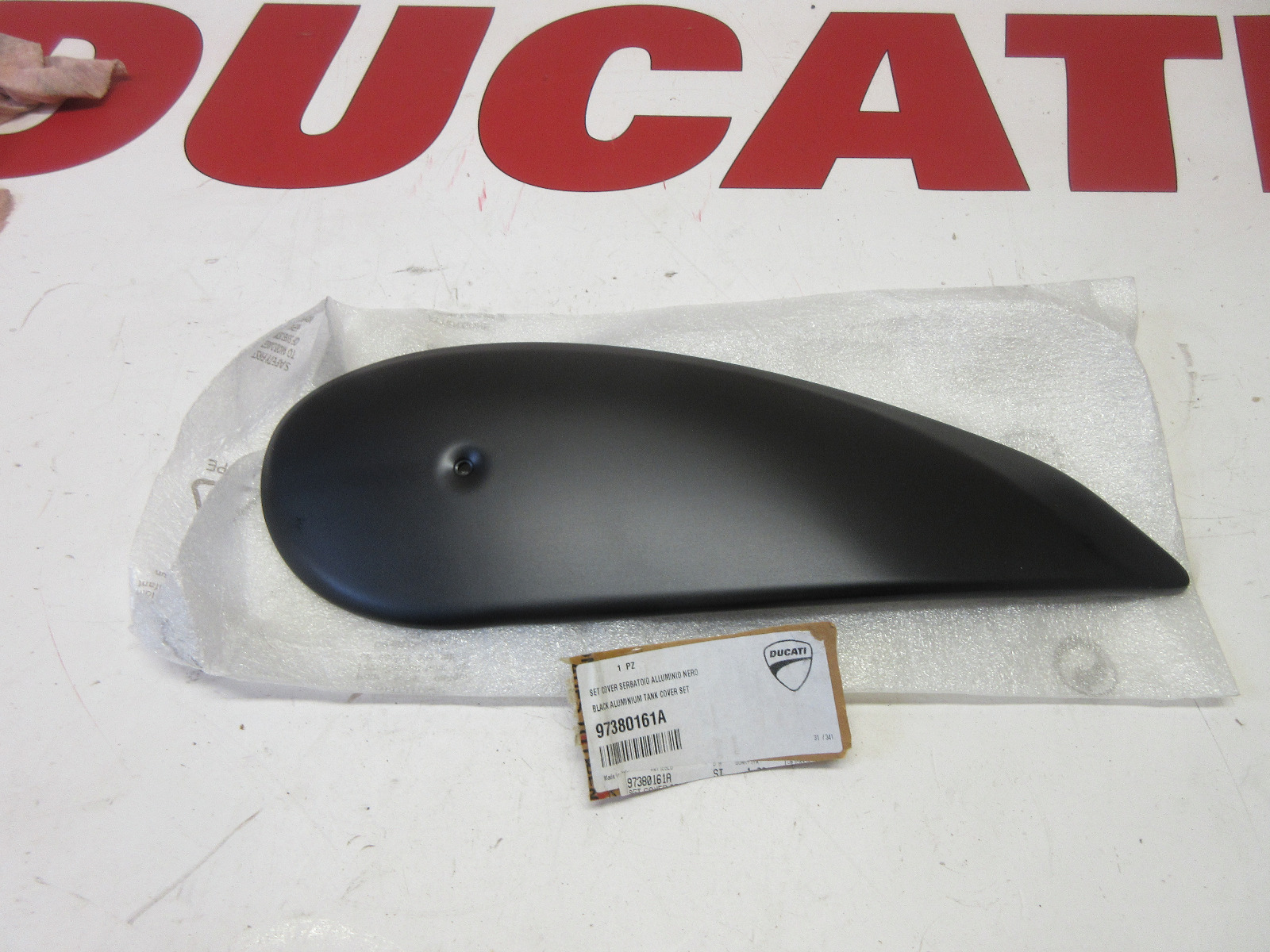 Ducati left hand tank cover matt black Scrambler 97380161A
