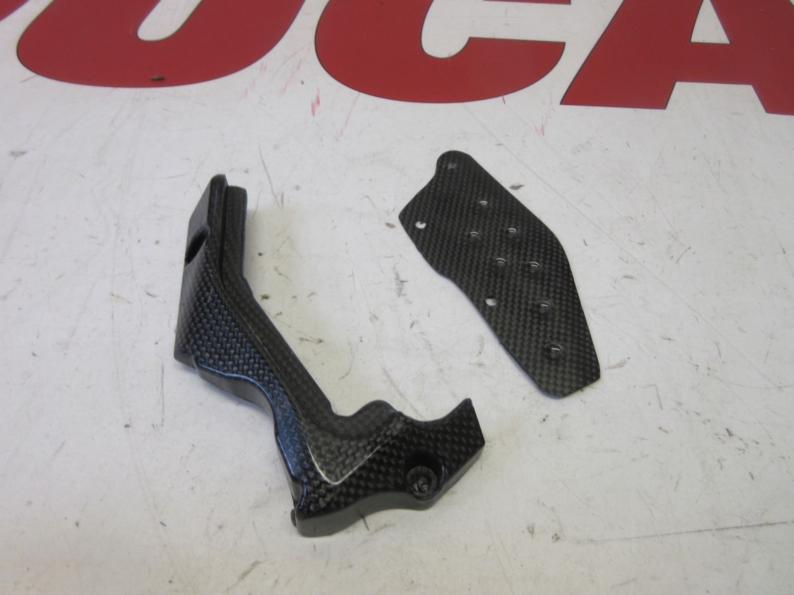 Ducati Multistrada 1000 Carbon Sprocket Cover & Chain Guard Plate Set 96964503B