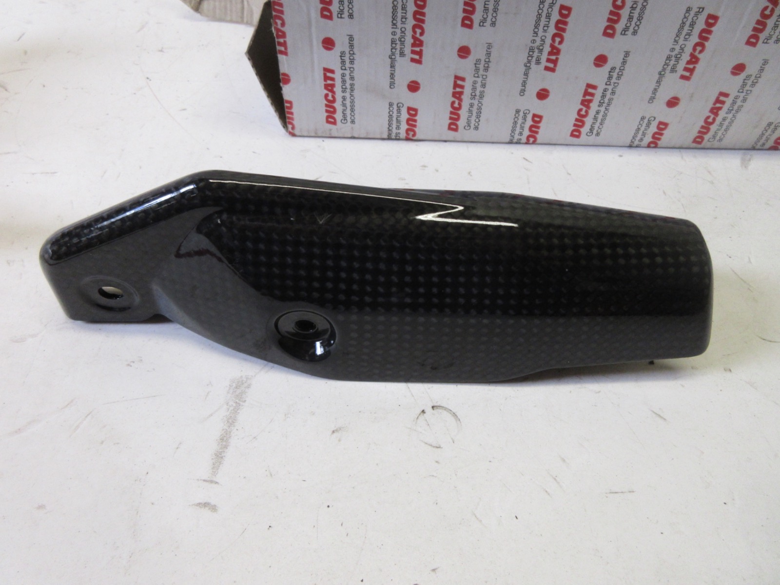 Ducati Hypermotard 1100S 2008 2009 Left front fork protection carbon 46012811A