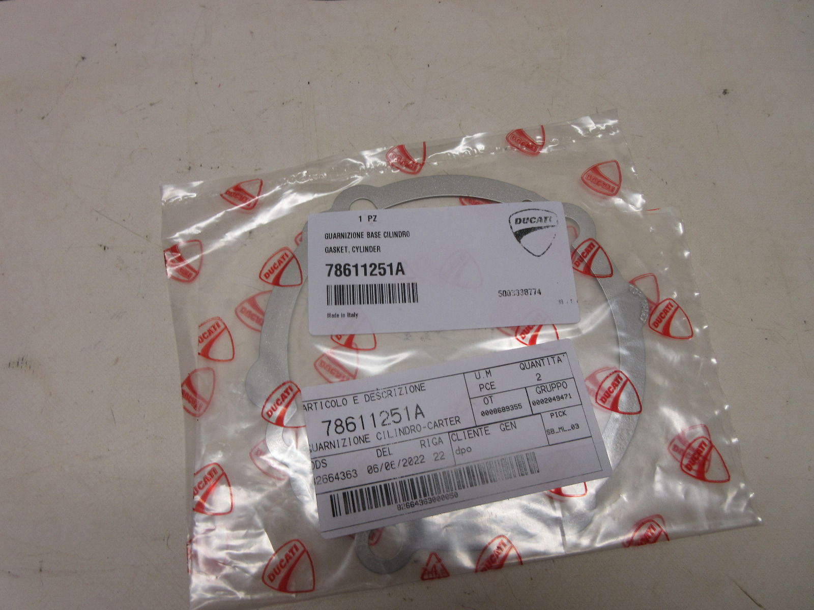 Ducati gasket base cylinder Multistrada / Diavel 78611251A