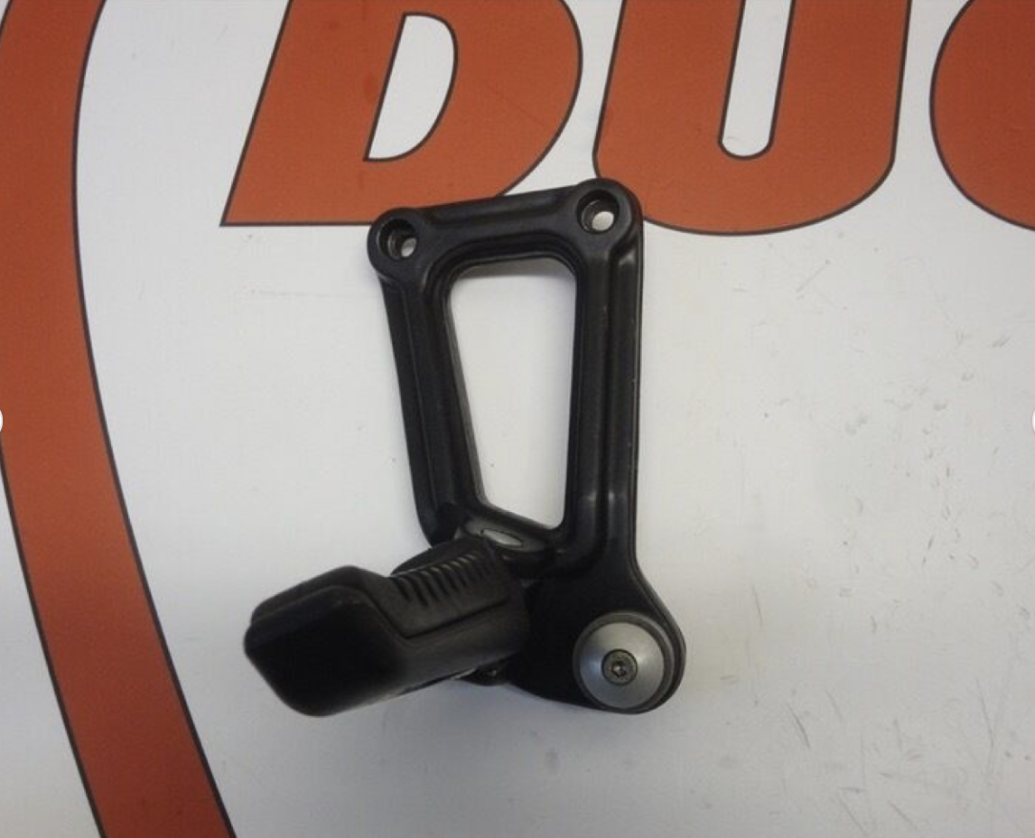 Ducati Right footrest hanger passenger bracket Black Supersport 600 750 900