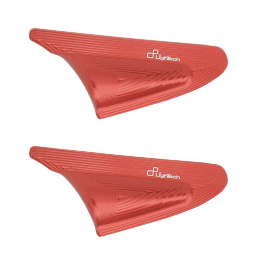 Ducati Panigale 899 & 1199 pair of mirror caps LIGHTECH red aluminium SPE113
