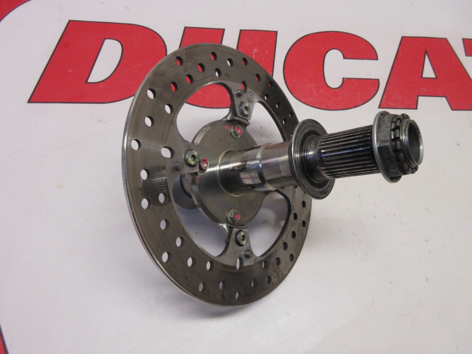 Ducati rear wheel axle spindle & disc Hypermotard Monster 848 & Streetfighter