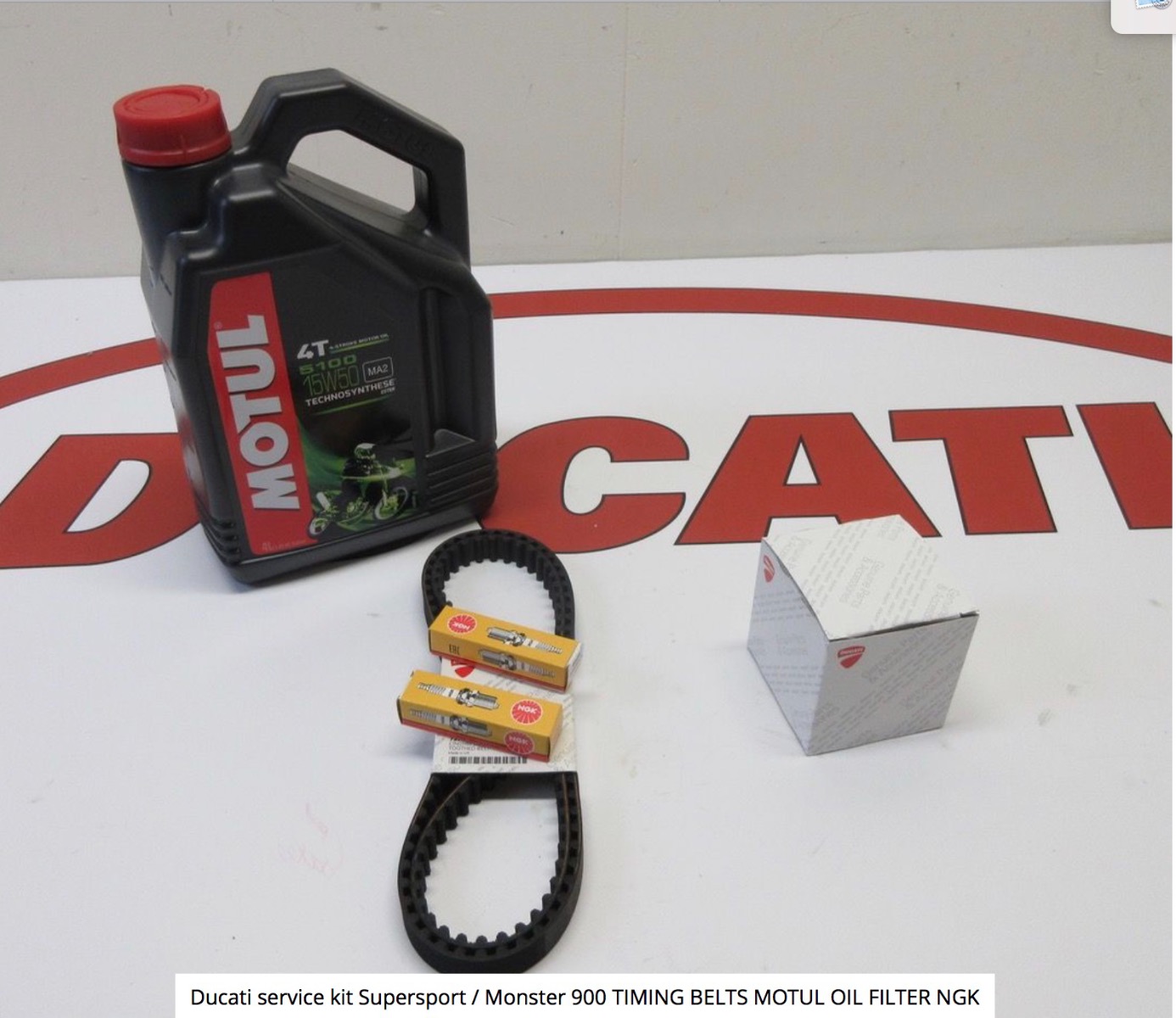 Ducati service kit Supersport / Monster 900 TIMING BELTS NGK MOTUL OIL FILTER