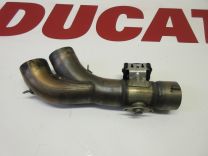 Ducati Diavel 1200 Center collector exhaust pipe 2010 - 2014 Y pipe 57211562B