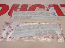 Ducati 916 fairing decals stickers OEM original 43710721A & 43710711A NEW