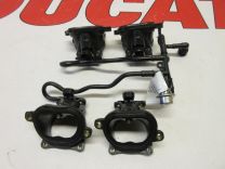 Ducati Intakes pipe set bottom & injectors V4 V4S V4R 59024144B 28040461B